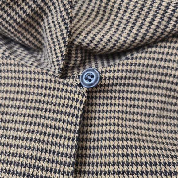 VILLAGER vintage houndstooth button-down long sleeve shirt, Sz L (Ptp 21.5") - Picture 7 of 8